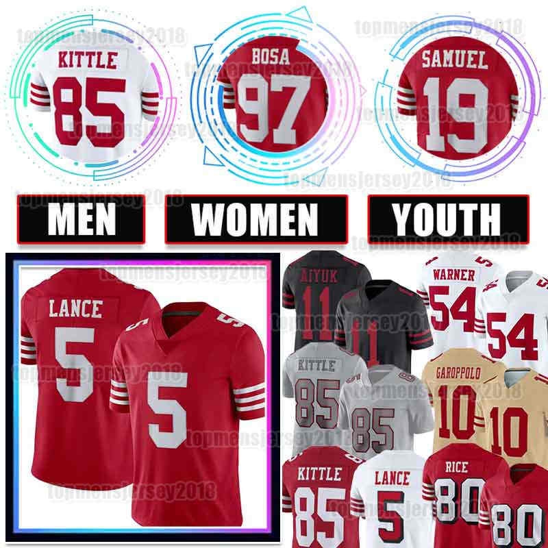 5 Trey Lance Football Jersey Deebo Samuel Nick Bosa George Kittle Fred Warner Brandon Aiyuk Jimmy Garoppolo Jerry Rice Kyle Juszczyk Trent Williams Jimmie Ward Young, Kid {s-xl}
5 Trey Lance Football Jersey Deebo Samuel Nick Bosa George Kittle Fred Warner Brandon Aiyuk Jimmy Garoppolo Jerry Rice Kyle Juszczyk Trent Williams Jimmie Ward Young, Kid {s-xl}