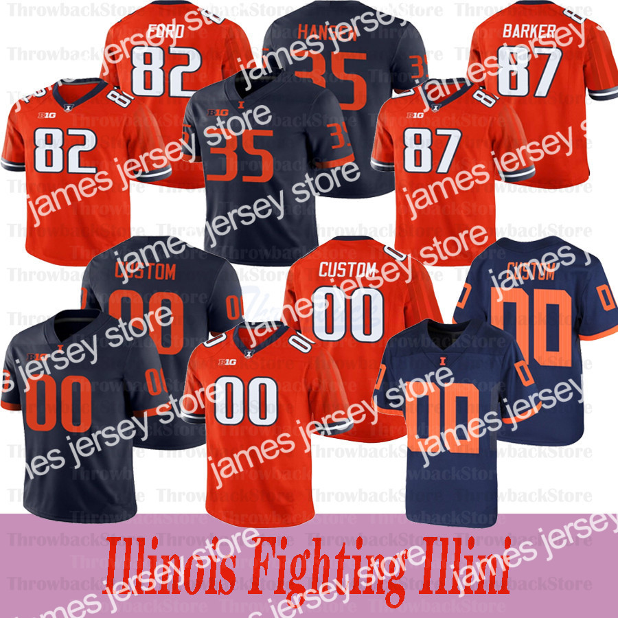 American College Football Wear Custom Illinois Fighting Illini Football Jersey #86 Donny Navarro #35 Jake Hansen #47 Oluwole Betiku Jr. #87 Daniel Barker Jerseys, Youth navy
American College Football Wear Custom Illinois Fighting Illini Football Jersey #86 Donny Navarro #35 Jake Hansen #47 Oluwole Betiku Jr. #87 Daniel Barker Jerseys, Youth navy