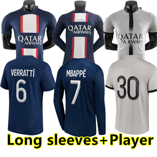 Player version MBAPPE#7 HAKIMI PLAYER #30 soccer jersey SERGIO RAMOS 22 23 Maillots de football MARQUINHOS VERRATTI pSGS 2022 long sleeves shirt uniforms maillot foot, 22/23 away
Player version MBAPPE#7 HAKIMI PLAYER #30 soccer jersey SERGIO RAMOS 22 23 Maillots de football MARQUINHOS VERRATTI pSGS 2022 long sleeves shirt uniforms maillot foot, 22/23 away