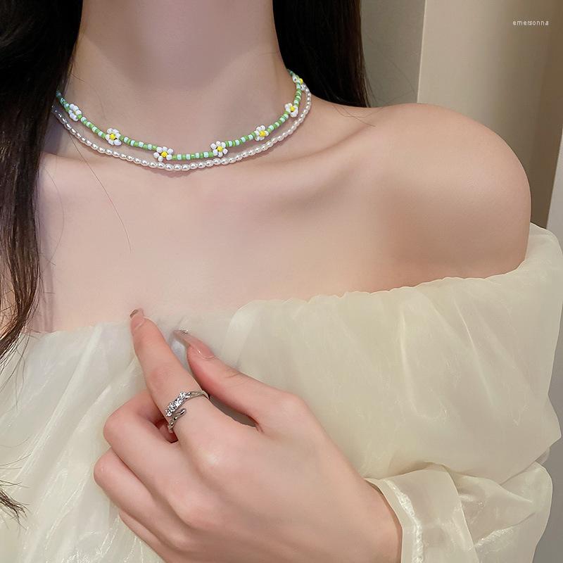 Choker Bohemian Summer Geometric Bead Flowers Pearl Necklace Green Semi-precious Stone Fashion Handmade Clavicle Accessories
Choker Bohemian Summer Geometric Bead Flowers Pearl Necklace Green Semi-precious Stone Fashion Handmade Clavicle Accessories
