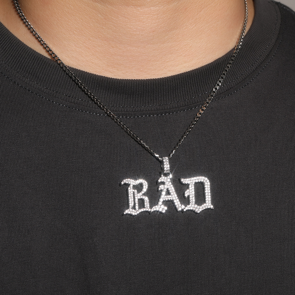 TopBling Hip Hop A-Z Custom Letters Pendant Necklaces Jewelry Charm Gift for Men Women 18K Real Gold Plated