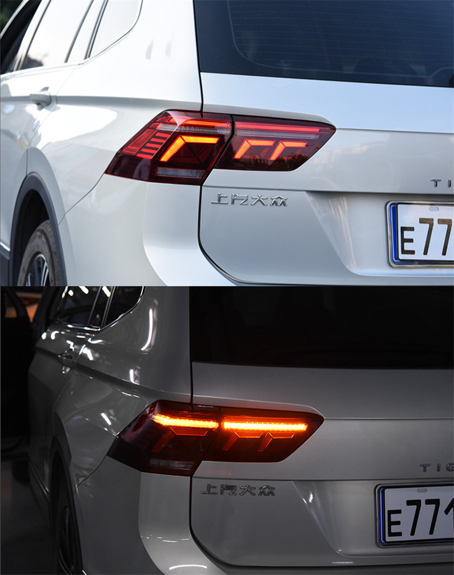 Car Tuning Taillights for VW Tiguan L 20 16-2021 Tail Light Upgrade 2022 Style Running Signal Brake Reversing Rear Lighs