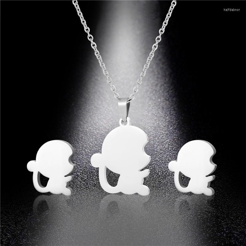 Necklace Earrings Set Fashion Jewelry Gold-plated Zodiac Factory Wholesale Stainless Steel Monkey Earring, Picture shown
Necklace Earrings Set Fashion Jewelry Gold-plated Zodiac Factory Wholesale Stainless Steel Monkey Earring, Picture shown