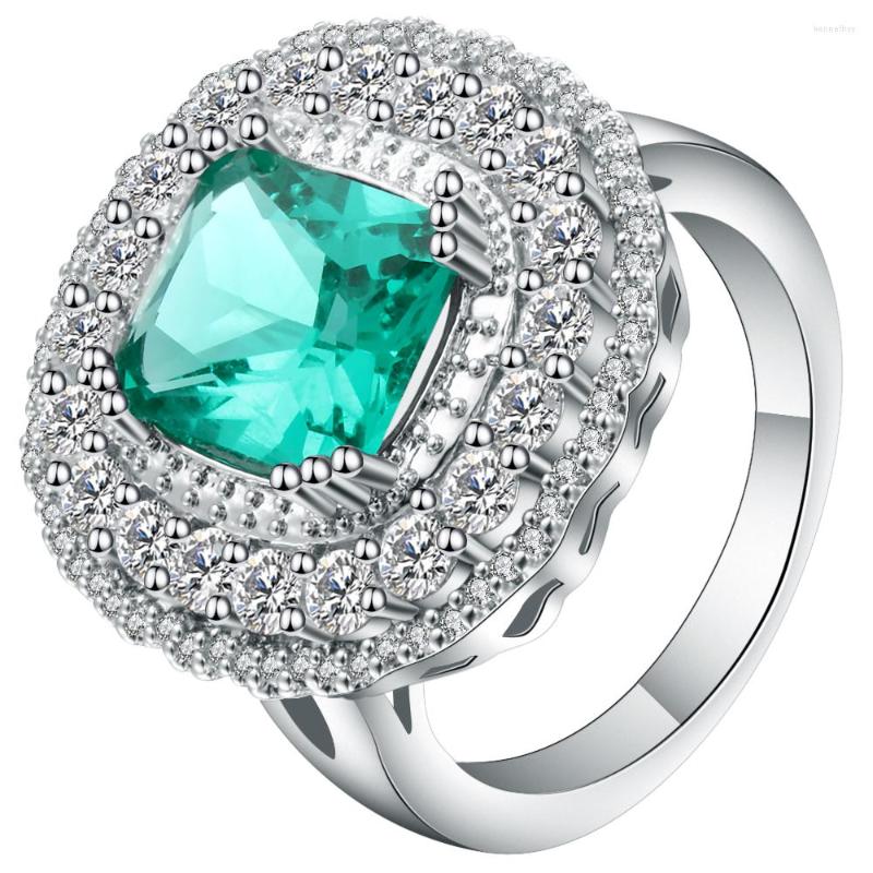 Wedding Rings UFOORO Green Micro Pave Zircon Round Design Silver Color Elegant CZ And Engagement For Women Unique Ringen
Wedding Rings UFOORO Green Micro Pave Zircon Round Design Silver Color Elegant CZ And Engagement For Women Unique Ringen