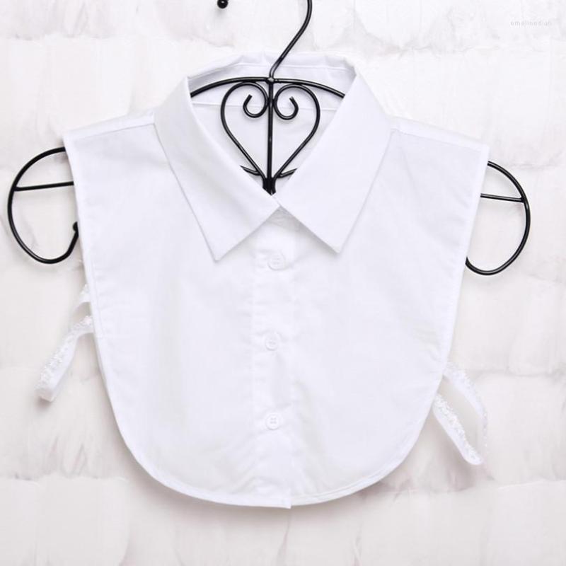 Bow Ties Fake Collar For Shirt Detachable Collars Solid Lapel Blouse Top Fashion Men Women Black White Clothes Accessories