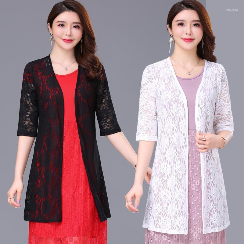 Women's Jackets 2022 Summer 3/4 Sleeve Shawl Middle Long Thin Coat Sunscreen Shirt Tops Lace Jacket Women Cardigan Y941, Hei
Women's Jackets 2022 Summer 3/4 Sleeve Shawl Middle Long Thin Coat Sunscreen Shirt Tops Lace Jacket Women Cardigan Y941, Hei
