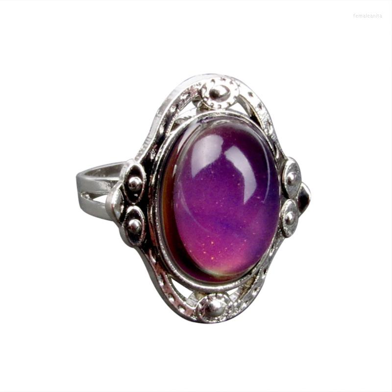 Wedding Rings Vintage Retro Stone Silvercolor Ring Women Adjustable Mood Change Colour When Worn According To Body Heat
Wedding Rings Vintage Retro Stone Silvercolor Ring Women Adjustable Mood Change Colour When Worn According To Body Heat