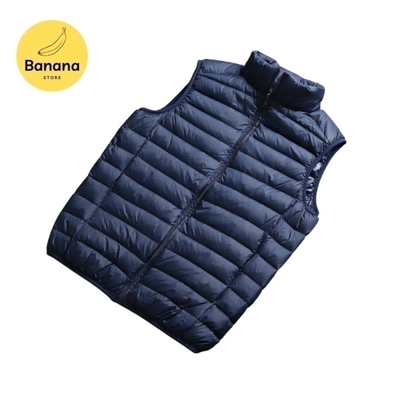 Mens Down Parkas Banana Store STYLE all season MENS ULTRA LIGHT DOWN VEST Packable Puffer Vest S3XL 220901