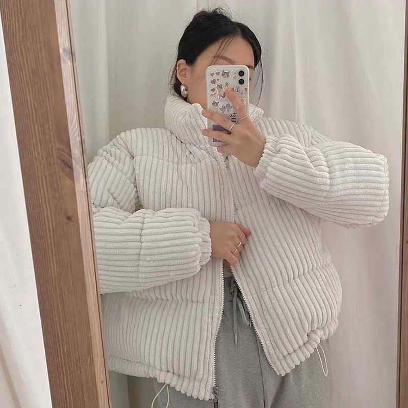 Womens Down Parkas Fashion WomenS Coat Stand Collar Winter Warm Jacket For Women Outdoor Solid Color Ins Female Cloth Tops 220902