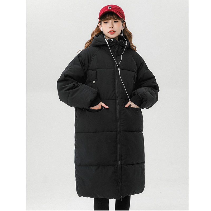 Womens Down Parkas Women Down Parka Mid Length Khaki Jacket Baggy Winter Waterproof Warm Duck Feather Down Female Hooded Puffer Coat Bubble Outwear 22