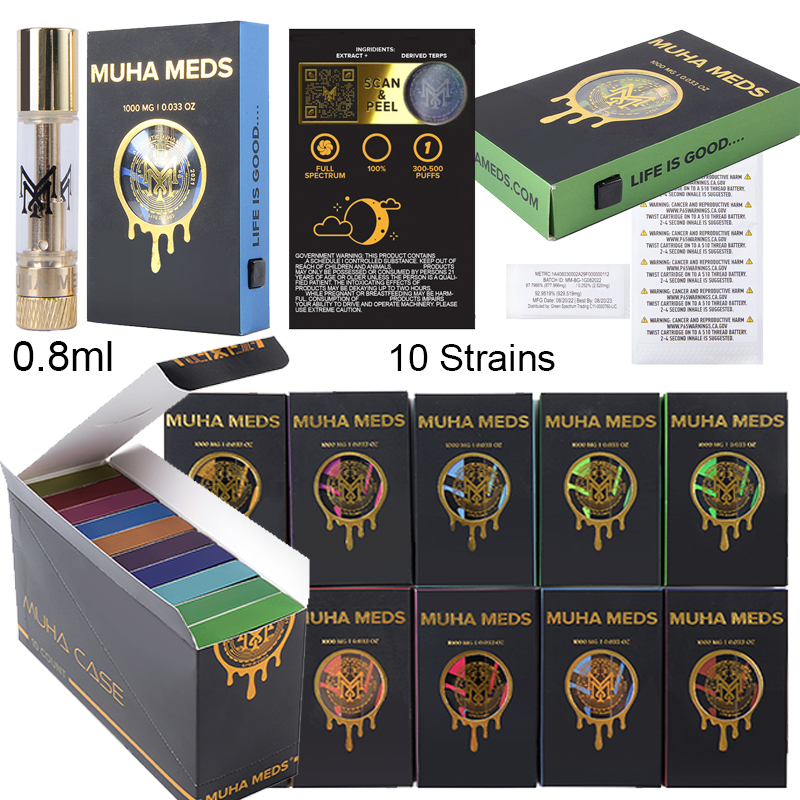 Muha Meds Atomizers Vape Cartridges Packaging Empty Dab Pen Carts 0.8ml Ceramic Coil Thick Oil Muhameds Cart Wax Vaporizer 510 Thread E Cigarettes
Muha Meds Atomizers Vape Cartridges Packaging Empty Dab Pen Carts 0.8ml Ceramic Coil Thick Oil Muhameds Cart Wax Vaporizer 510 Thread E Cigarettes