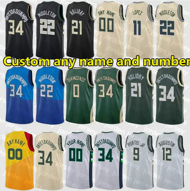 NEW College Basketball Wears Custom Milwauk Buck Basketball Jerseys Giannis 34 Antetokounmpo city Khris Middleton edition Jrue Holiday Bobby, Colour 1
NEW College Basketball Wears Custom Milwauk Buck Basketball Jerseys Giannis 34 Antetokounmpo city Khris Middleton edition Jrue Holiday Bobby, Colour 1