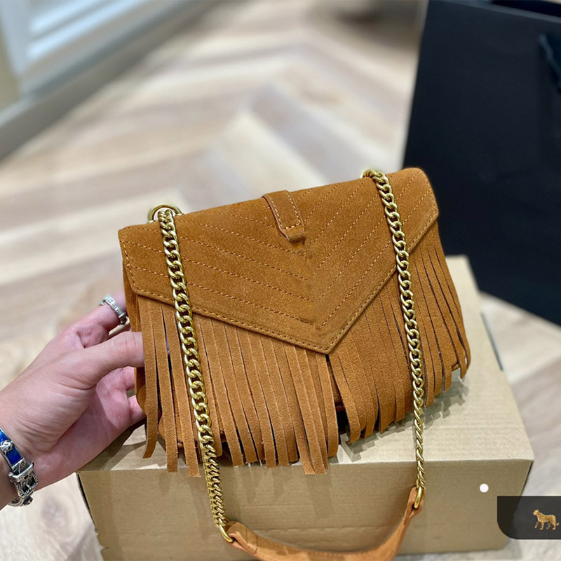 2022 New women's Luxury Fashion designer bag college medium light suede fringed chain the tote bags manhattan shoulder handbag wallet Rive Gauche Crossbody purse, Box
2022 New women's Luxury Fashion designer bag college medium light suede fringed chain the tote bags manhattan shoulder handbag wallet Rive Gauche Crossbody purse, Box