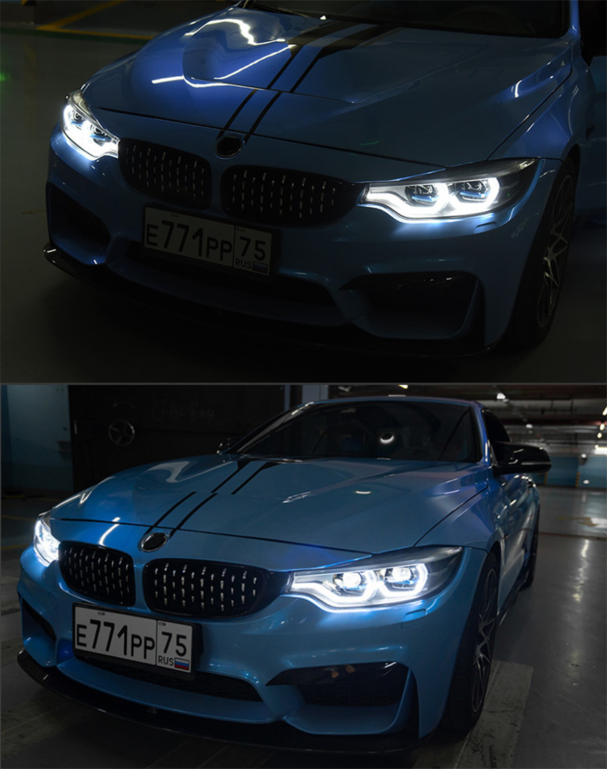 Headlight For BMW 4 Series F32 M3 2013-20 20 Head Lights Laser Style Replacement DRL Daytime Lights Full LED Lens Lighthouse