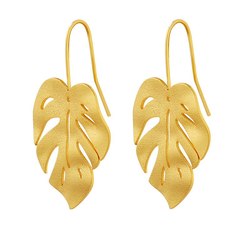Long Dangle Delicate Filigree Leaf Drop Earrings Lightweight Metal-plated Leaves Ear Studs
Long Dangle Delicate Filigree Leaf Drop Earrings Lightweight Metal-plated Leaves Ear Studs
