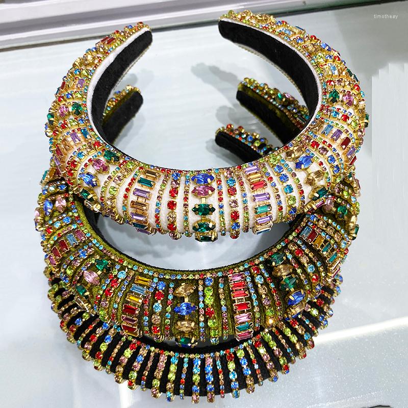 Hair Clips Fashion Baroque Headband With Colored Rhinestones For Girls Luxury Wild Accessories
Hair Clips Fashion Baroque Headband With Colored Rhinestones For Girls Luxury Wild Accessories
