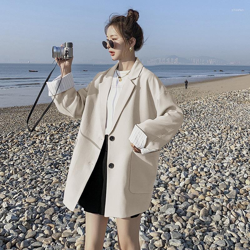 Women' Suits Blazer Women' Spring 2022 Korean Loose Long Coat For Woman Suit Solid Single-Breasted Overcoat Collar Set, Brown
Women' Suits Blazer Women' Spring 2022 Korean Loose Long Coat For Woman Suit Solid Single-Breasted Overcoat Collar Set, Brown