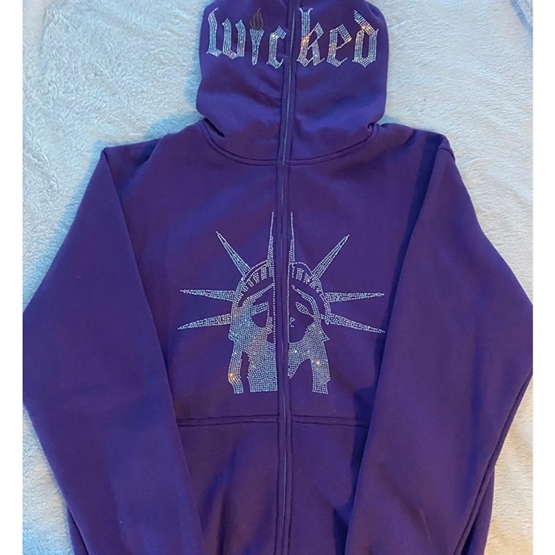 Mens Hoodies Sweatshirts Zip Hoodie Men Goth rhinestones Letter graphics Long Sleeve Sweatshirt Oversized Top Y2K clothes Hoodie Fashion Hoodie Sweater 220902, Black
Mens Hoodies Sweatshirts Zip Hoodie Men Goth rhinestones Letter graphics Long Sleeve Sweatshirt Oversized Top Y2K clothes Hoodie Fashion Hoodie Sweater 220902, Black