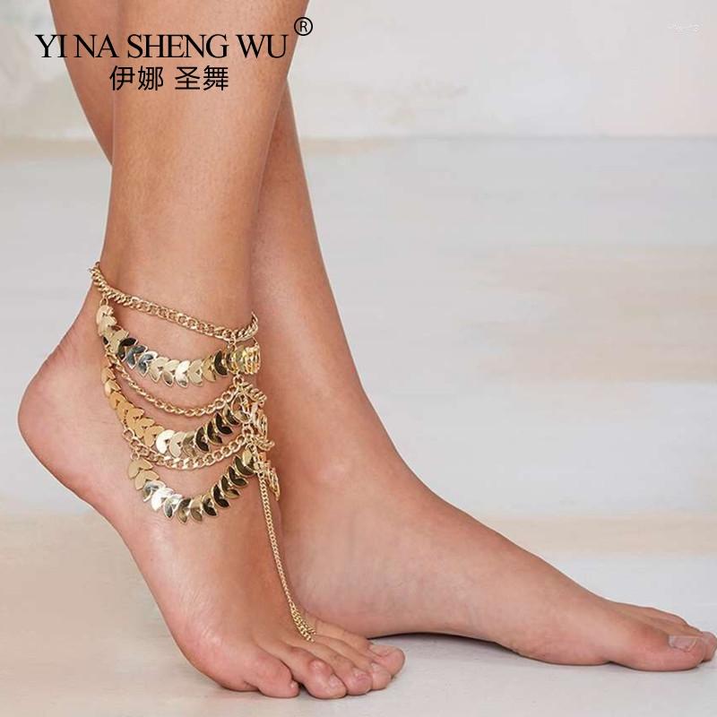 Stage Wear Summer Sexy Gold Bohemia Chain Anklet Tassel Belly Dance Foot Accessories Barefoot Dancing Jewelry 1pc Alloy For Women
Stage Wear Summer Sexy Gold Bohemia Chain Anklet Tassel Belly Dance Foot Accessories Barefoot Dancing Jewelry 1pc Alloy For Women