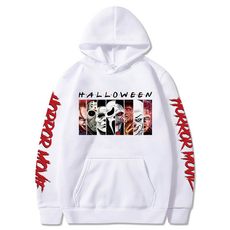 Mens Hoodies Sweatshirts Horror Movie Characters Panel Hoodie Halloween Cosplay Costume Sweatshirts Cozy Tops Sweatsuit Sudadera Felpa Moletom 220902