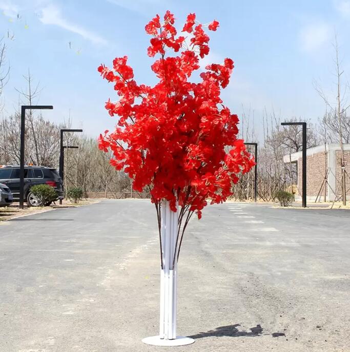 150CM Tall Party Wedding Decorations Upscale Artificial Cherry Blossom Tree Runner Aisle Column Road Leads For T Station Centerpieces Supplies