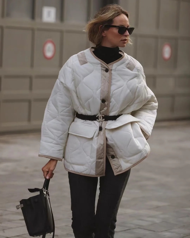 Womens Down Parkas Womens Winter Jacket Armygreen Bomber Parkas Oversized Quilted Coats Pocket Womens Spring Jacket Warm Loose Chic Coat 220902