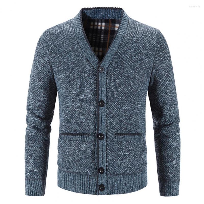 Men's Sweaters Men Sweater Single-breasted Warm Coat Plush Plaid Lining Autumn Jacket Men's Clothing, Blue
Men's Sweaters Men Sweater Single-breasted Warm Coat Plush Plaid Lining Autumn Jacket Men's Clothing, Blue