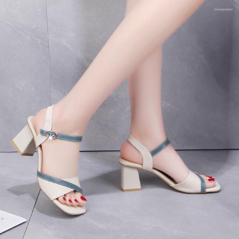 Sandals 2022 Summer Style Mid-heeled With Square Toe Women Fashion Thick Heel Fish Mouth Color Matching Women's Shoes, Beige
Sandals 2022 Summer Style Mid-heeled With Square Toe Women Fashion Thick Heel Fish Mouth Color Matching Women's Shoes, Beige