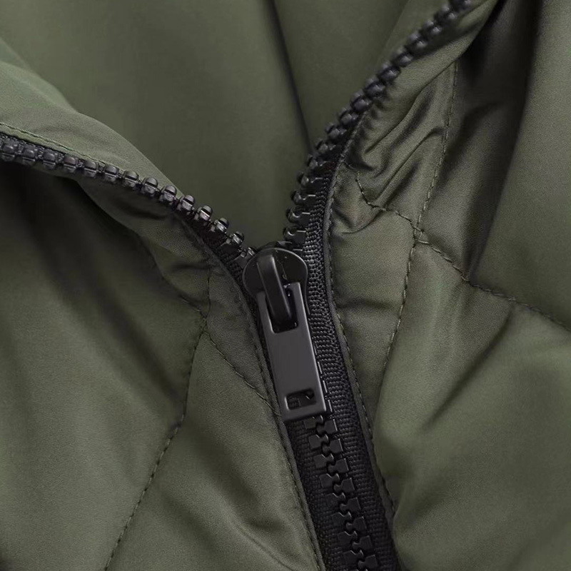 Womens Down Parkas Icclek Womens Winter Jacket Oversize Parkas Hoodies Jackets Vintage Coats Plaid Overcoat Female Solid Pockets Long Sleeves Coat 220