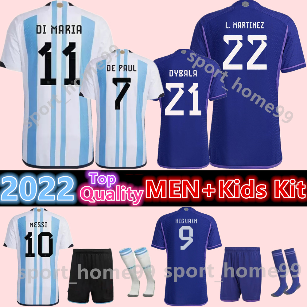 New 2022 Argentina Soccer Jersey KUN AGUERO woRLD CUp DYBALA AGUERO MARADONA DI MARIA MESSIS home away uniforms Men kids kit Camisetas de football shirt, 22/23 kids-away-socks
New 2022 Argentina Soccer Jersey KUN AGUERO woRLD CUp DYBALA AGUERO MARADONA DI MARIA MESSIS home away uniforms Men kids kit Camisetas de football shirt, 22/23 kids-away-socks