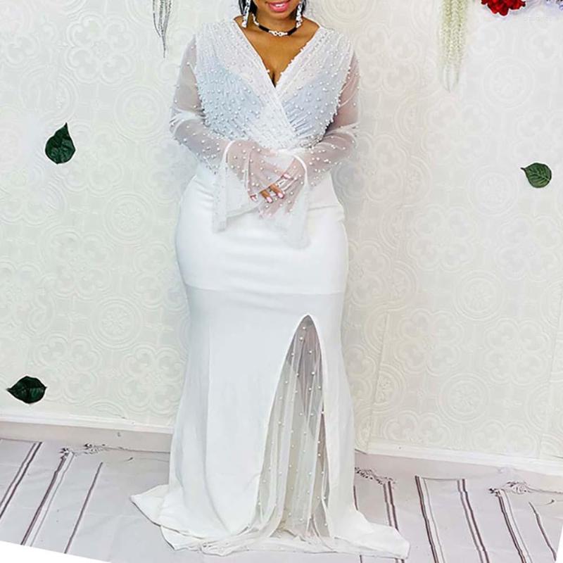 Plus Size Dresses Beaded Dress Women 2022 Fashion Long Sleeve Mesh Sexy See Through Plain V-neck Elegant Female White Maxi Party, Black
Plus Size Dresses Beaded Dress Women 2022 Fashion Long Sleeve Mesh Sexy See Through Plain V-neck Elegant Female White Maxi Party, Black