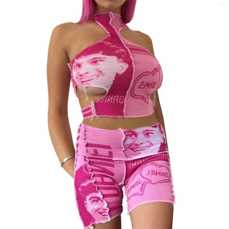 Women' Tracksuits Y2K 2 Pieces Knitted Sets Women Summer Floral Print Mock Neck Sleeveless Crop Tops High Waist Shorts Suits Outfits, Picture shown
Women' Tracksuits Y2K 2 Pieces Knitted Sets Women Summer Floral Print Mock Neck Sleeveless Crop Tops High Waist Shorts Suits Outfits, Picture shown