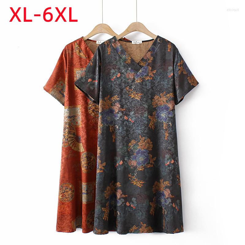 Plus Size Dresses 2022 Ladies Summer Dress For Women Large Short Sleeve Loose Blue Flower Print V-neck 3XL 4XL 5XL 6XL, Orange
Plus Size Dresses 2022 Ladies Summer Dress For Women Large Short Sleeve Loose Blue Flower Print V-neck 3XL 4XL 5XL 6XL, Orange