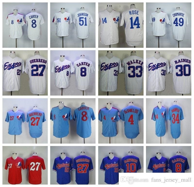 Baseball 8 Gary Carter Montreal Expos 10 Andre Dawson Jerseys 27 Vladimir Guerrero 30 Tim Raines 45 Pedro Martinez 34 Harper 37 Steve, As shown in illustration
Baseball 8 Gary Carter Montreal Expos 10 Andre Dawson Jerseys 27 Vladimir Guerrero 30 Tim Raines 45 Pedro Martinez 34 Harper 37 Steve, As shown in illustration