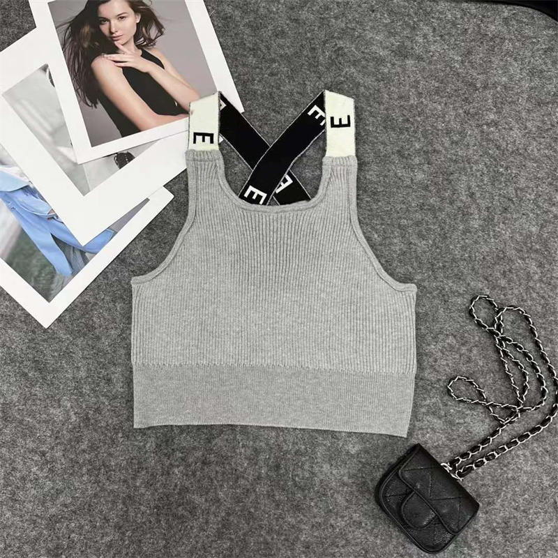 Women's Tanks Summer Stripe Fashion Sexy Crop Top Slim Tops Cross Straps Sleeveless Workout Vest Ladies Good Quality Tank 4 Colors