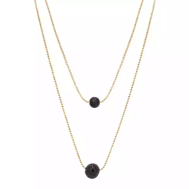 Women Natural Lava Volcanic Ball Necklace Round Stone Double Layer Oil Diffuser Choker Necklaces Love Wish Jewelry Wholesale Factory Price Gold Silver Color
Women Natural Lava Volcanic Ball Necklace Round Stone Double Layer Oil Diffuser Choker Necklaces Love Wish Jewelry Wholesale Factory Price Gold Silver Color