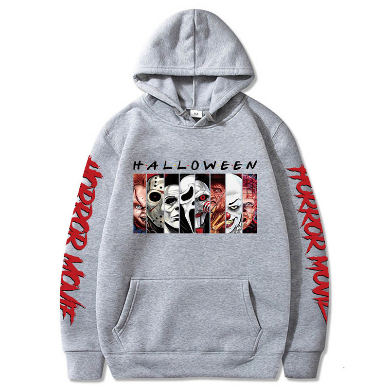 Mens Hoodies Sweatshirts Horror Movie Characters Panel Hoodie Halloween Cosplay Costume Sweatshirts Cozy Tops Sweatsuit Sudadera Felpa Moletom 220902