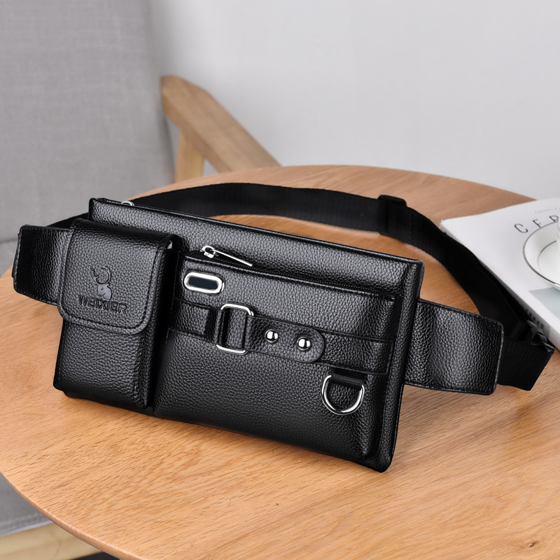 Waist Bags Brand Men's Leather Male Fanny Pack Shoulder Chest for Phone Hip Sack Man Belt Pouch Murse Banana Bum 220902
