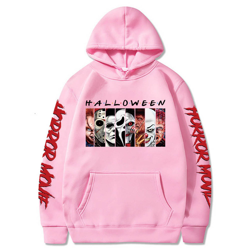 Mens Hoodies Sweatshirts Horror Movie Characters Panel Hoodie Halloween Cosplay Costume Sweatshirts Cozy Tops Sweatsuit Sudadera Felpa Moletom 220902