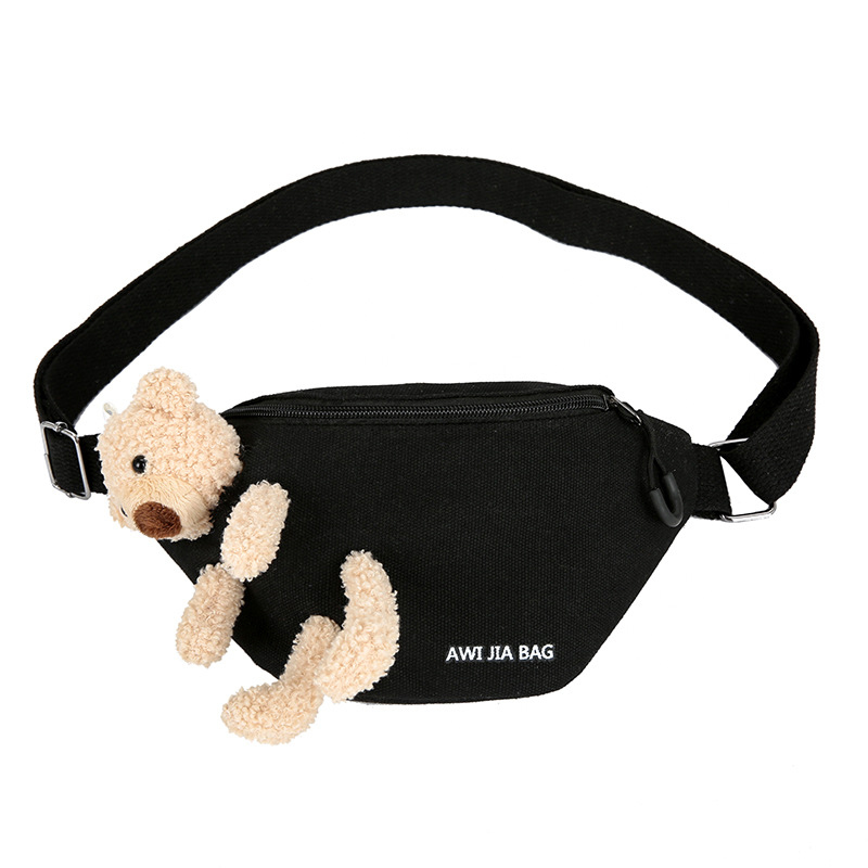 New casual canvas ladies waist bags cartoon cute parent-child one-shoulder messenger handbag bear doll decorative chest bag, Colour 4
New casual canvas ladies waist bags cartoon cute parent-child one-shoulder messenger handbag bear doll decorative chest bag, Colour 4