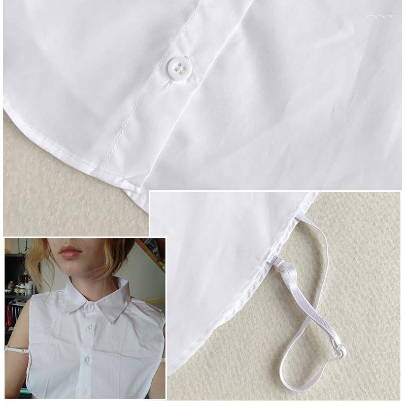 Bow Ties Fake Collar For Shirt Detachable Collars Solid Lapel Blouse Top Fashion Men Women Black White Clothes Accessories