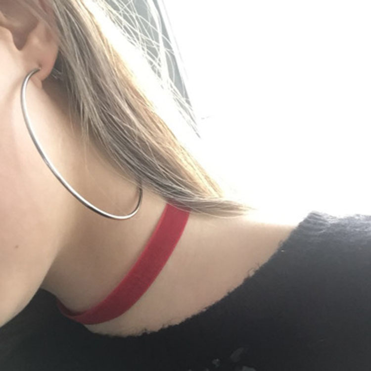 Gold Silver Plated Hoop Earrings for Women Hip Hop Dangle Large Circle Earring Big Female Ear Jewelry