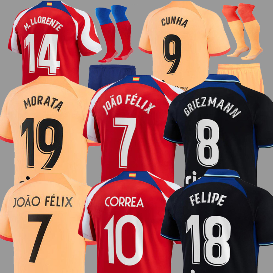 22 23 Atletico Madrids Soccer Jerseys MORATA GRIEZMANN JOAO FELIX 2021 2022 M.Llorente CORREA KOKE Camisetas de futbol LEMAR CARRASCO men kids kit Football Shirt, 22 23 home aldult ucl
22 23 Atletico Madrids Soccer Jerseys MORATA GRIEZMANN JOAO FELIX 2021 2022 M.Llorente CORREA KOKE Camisetas de futbol LEMAR CARRASCO men kids kit Football Shirt, 22 23 home aldult ucl