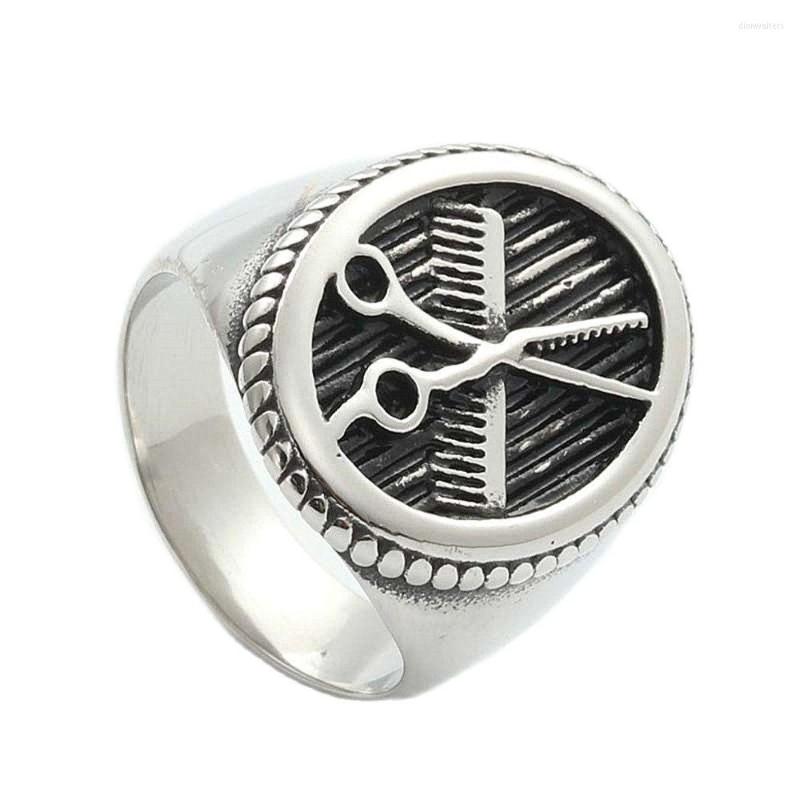 Wedding Rings Fashion Jewelry Stainless Steel Comb Scissors Ring Men Trendy Simple Punk Gift
Wedding Rings Fashion Jewelry Stainless Steel Comb Scissors Ring Men Trendy Simple Punk Gift