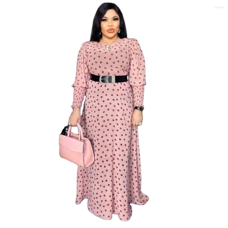 Plus Size Dresses African Women's Fashion Chiffon Long Dress Style Elegant With Belt, Pink
Plus Size Dresses African Women's Fashion Chiffon Long Dress Style Elegant With Belt, Pink
