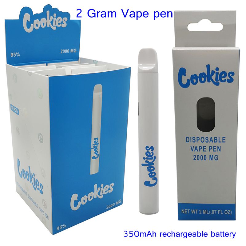 2 Gram Disposable Vape Pen Cookies 350mAh Rechargeable Battery 2.0ml Empty Vaporizer Pens Starter Kit No Clogging Thick Oil Cartridge Packaging
2 Gram Disposable Vape Pen Cookies 350mAh Rechargeable Battery 2.0ml Empty Vaporizer Pens Starter Kit No Clogging Thick Oil Cartridge Packaging