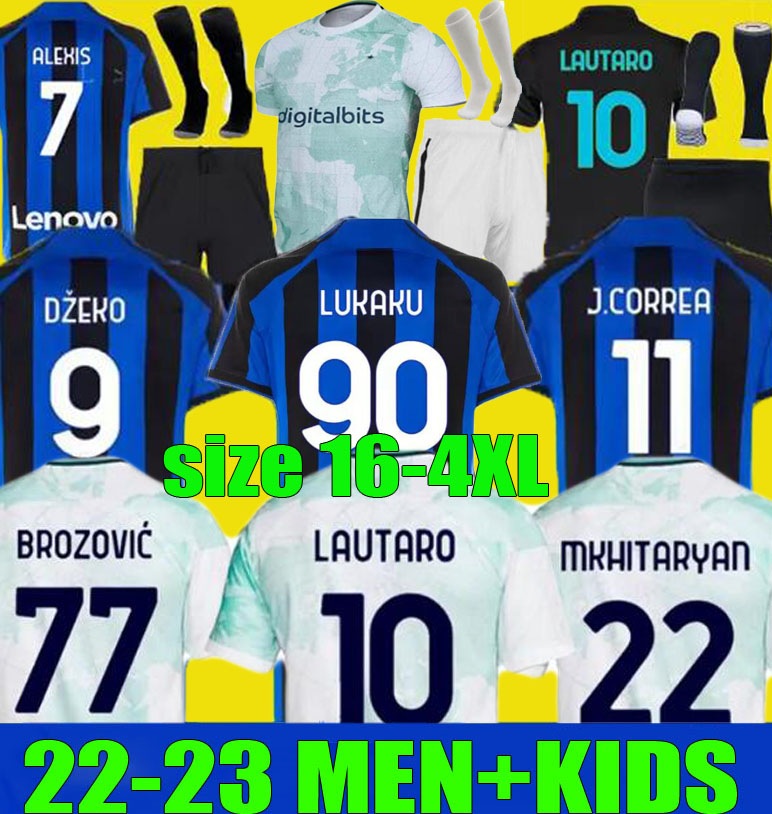 men S-4XL 2022 2023 LUKAKU Inter soccer jerseys Milans CORREA DZEKO BARELLA LAUTARO SKRINIAR DE VRIJ HOME AWAY football shirt 22 23 kids kit set BROZOVIC GOSENS uniform, Aldult fans 3rd shirt+ patch
men S-4XL 2022 2023 LUKAKU Inter soccer jerseys Milans CORREA DZEKO BARELLA LAUTARO SKRINIAR DE VRIJ HOME AWAY football shirt 22 23 kids kit set BROZOVIC GOSENS uniform, Aldult fans 3rd shirt+ patch