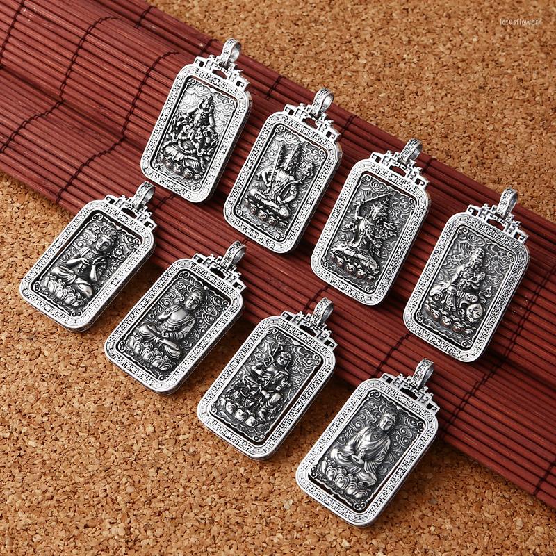 Pendant Necklaces 925 Sterling Silver Vintage Chinese Style Patron Saint For Men And Women Fashion Jewelry Om Mani Padme Hum Turn
Pendant Necklaces 925 Sterling Silver Vintage Chinese Style Patron Saint For Men And Women Fashion Jewelry Om Mani Padme Hum Turn