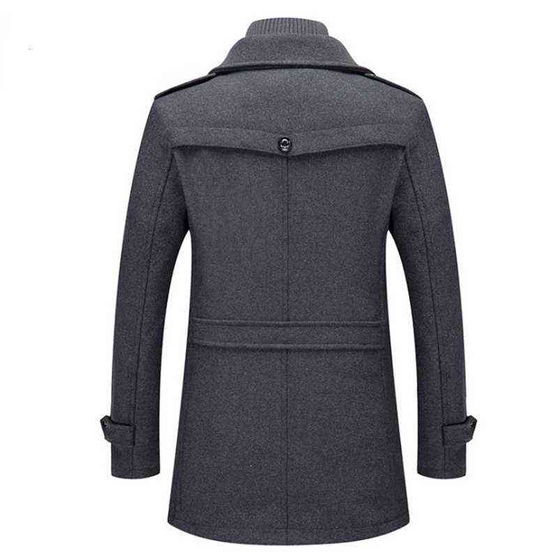 Men's Suits Blazers 2021 Brand Autumn And Winter Wool Jacket Solid Color Cold-Proof Doublar casual Windbreaker Male 4XL L220902