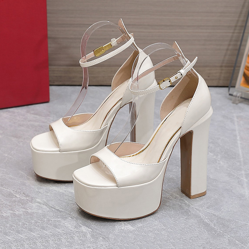 Top quality Sandals for women dress Shoes Luxury Designer Patent leather shoe 15.5CM high heeled platform Wedding Party womens Sandal factory footwear 35-42, Black
Top quality Sandals for women dress Shoes Luxury Designer Patent leather shoe 15.5CM high heeled platform Wedding Party womens Sandal factory footwear 35-42, Black